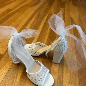 Kailee P Wedding Shoes with Tulle Bow